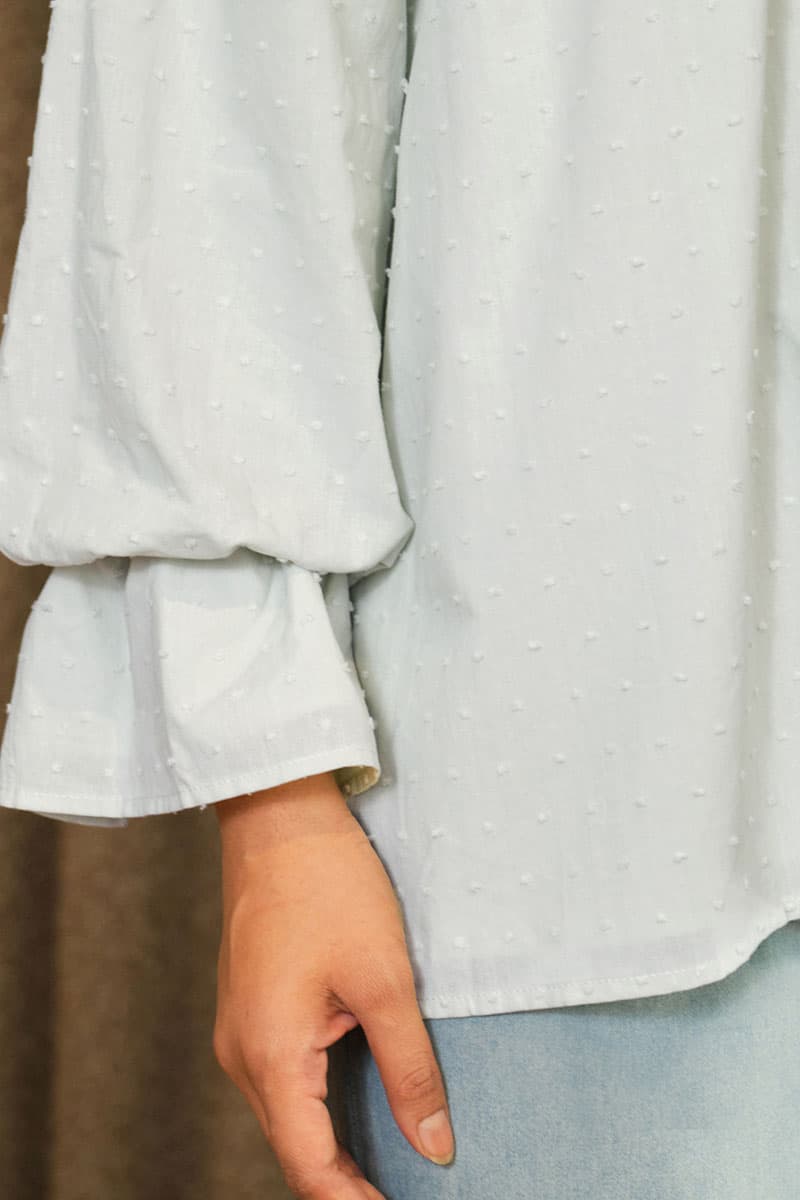 Maple Balloon Sleeve Blouse - Seafoam - Image 6