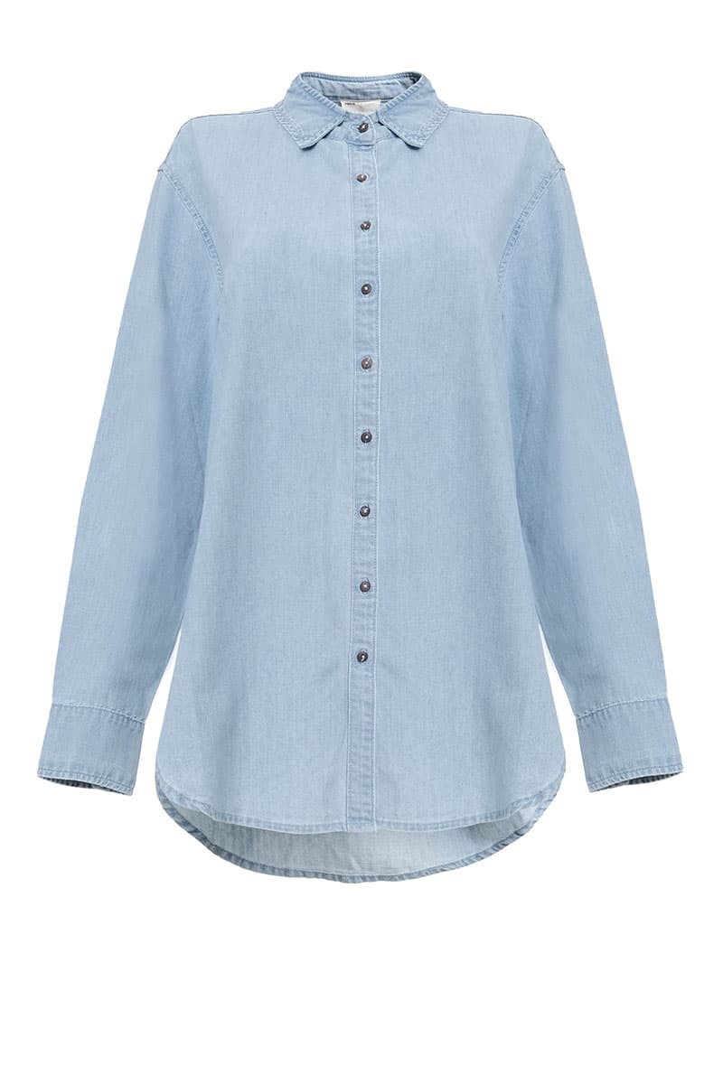 Holden Front Button Shirt - Light Wash - Image 2