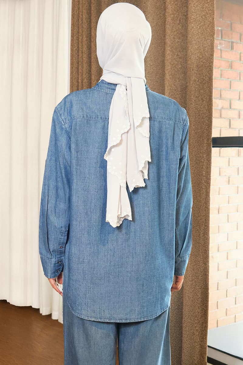 Holden Front Button Shirt - Medium Wash - Image 4