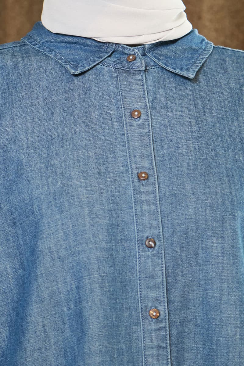 Holden Front Button Shirt - Medium Wash - Image 5