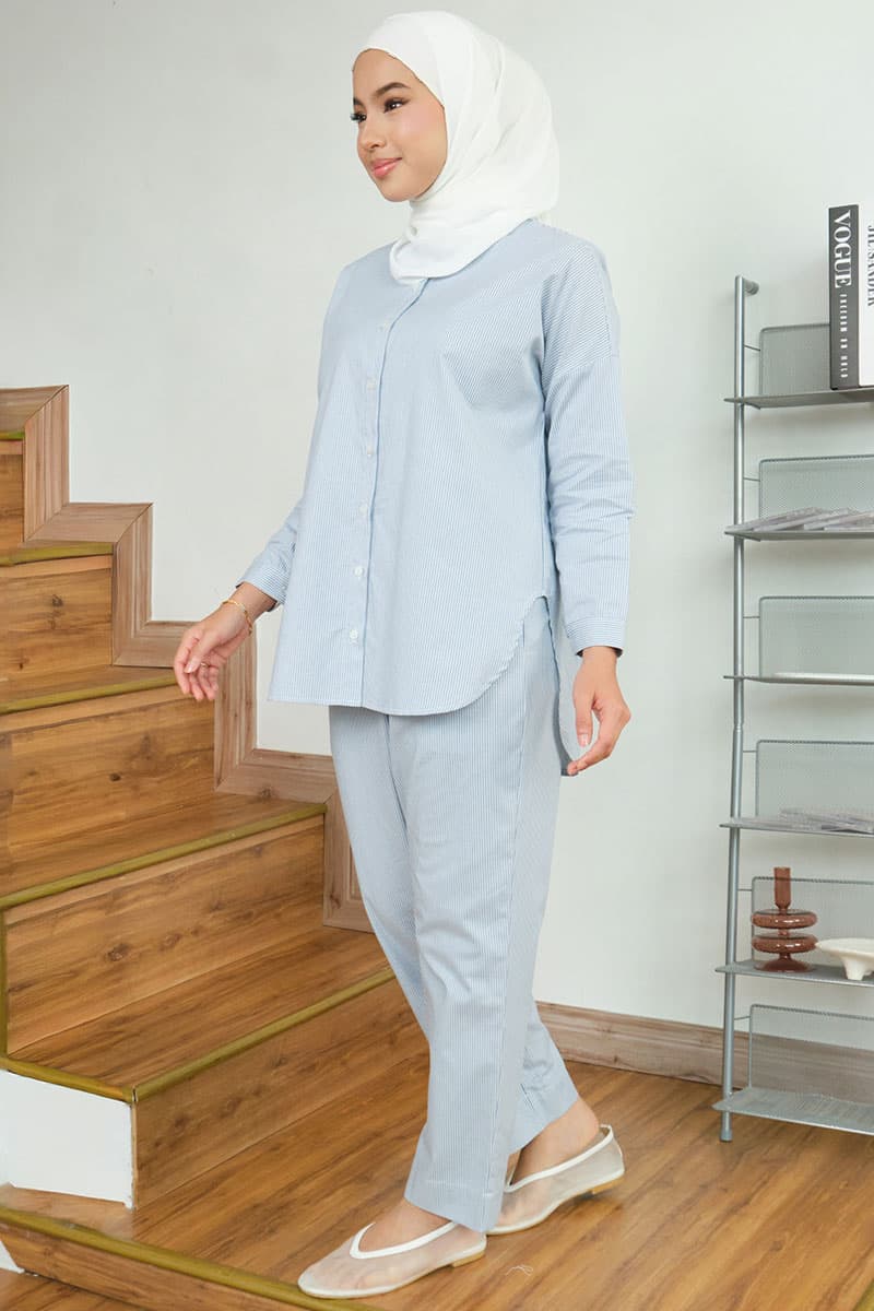 Aspen Tapered Pants - Blue Stripe - Image 3