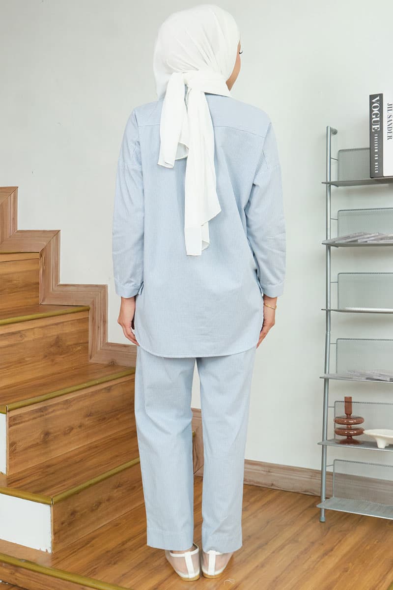 Aspen Tapered Pants - Blue Stripe - Image 4