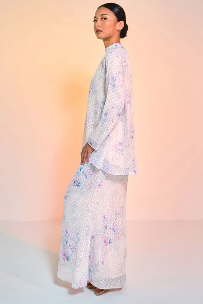 Aurinda Blouse & Skirt - Blush/Lilac Floral - Image 3