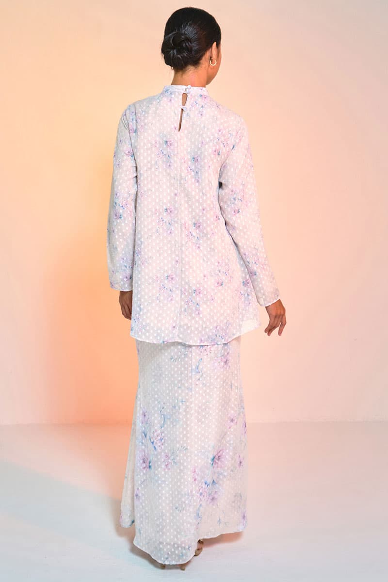 Aurinda Blouse & Skirt - Blush/Lilac Floral - Image 4