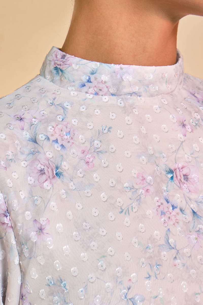 Aurinda Blouse & Skirt - Blush/Lilac Floral - Image 5
