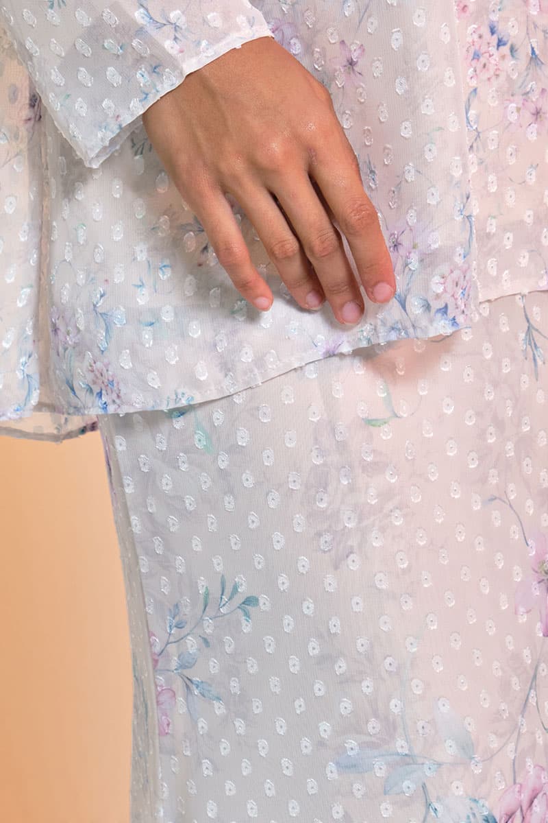 Aurinda Blouse & Skirt - Blush/Lilac Floral - Image 6