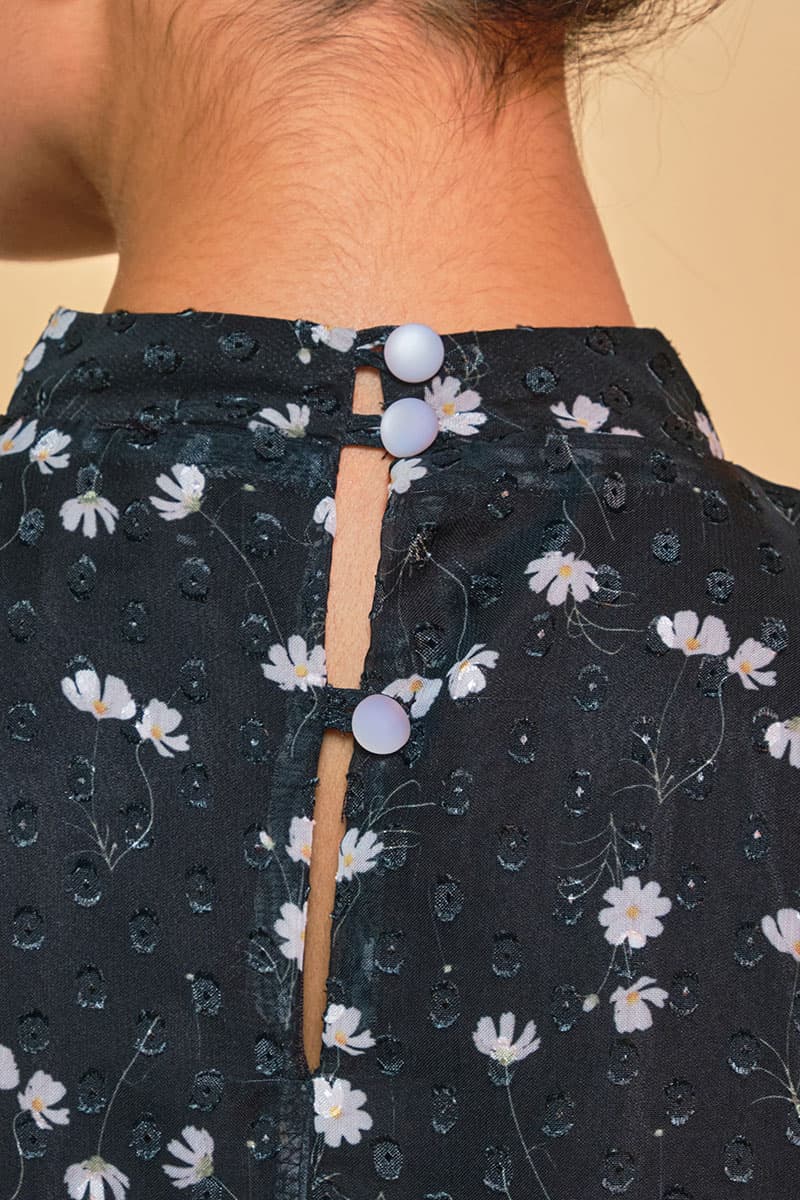 Aurinda Blouse & Skirt - Black/Cream Flower - Image 6