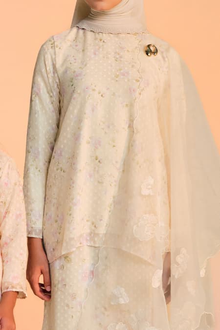 Aurinda Blouse & Skirt - Yellow/Pink Rose