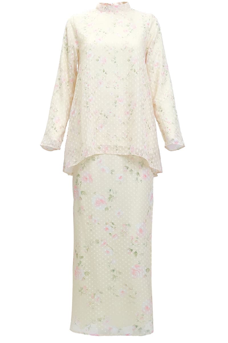 Aurinda Blouse & Skirt - Yellow/Pink Rose - Image 2