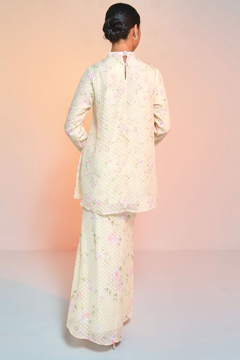 Aurinda Blouse & Skirt - Yellow/Pink Rose - Image 4