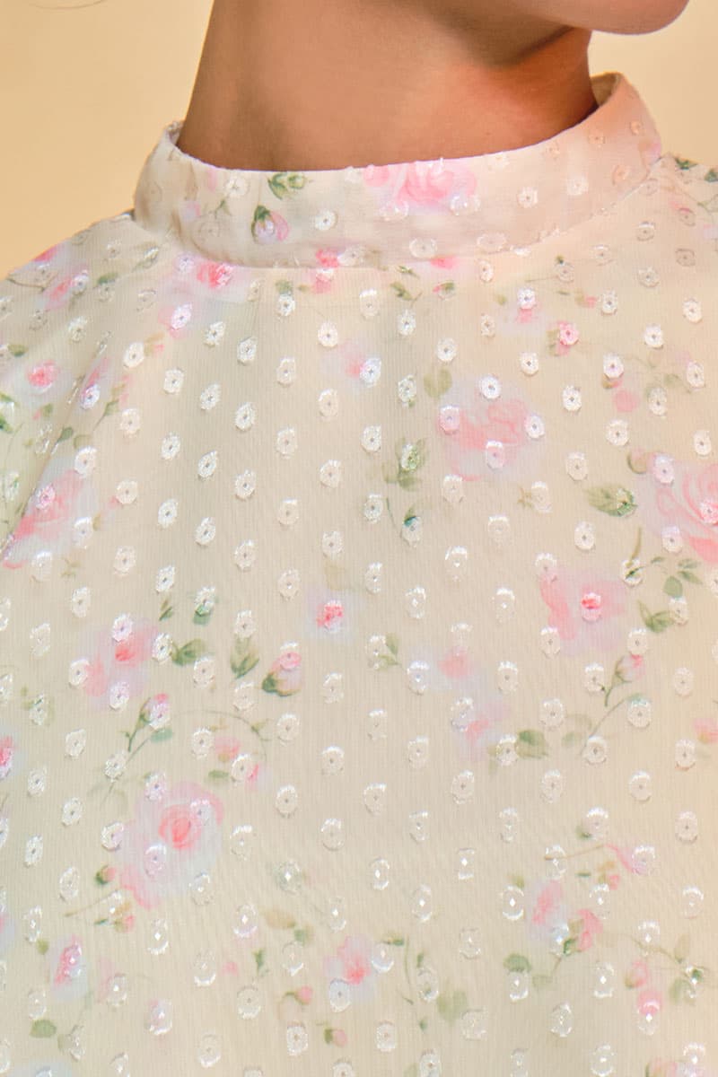 Aurinda Blouse & Skirt - Yellow/Pink Rose - Image 5