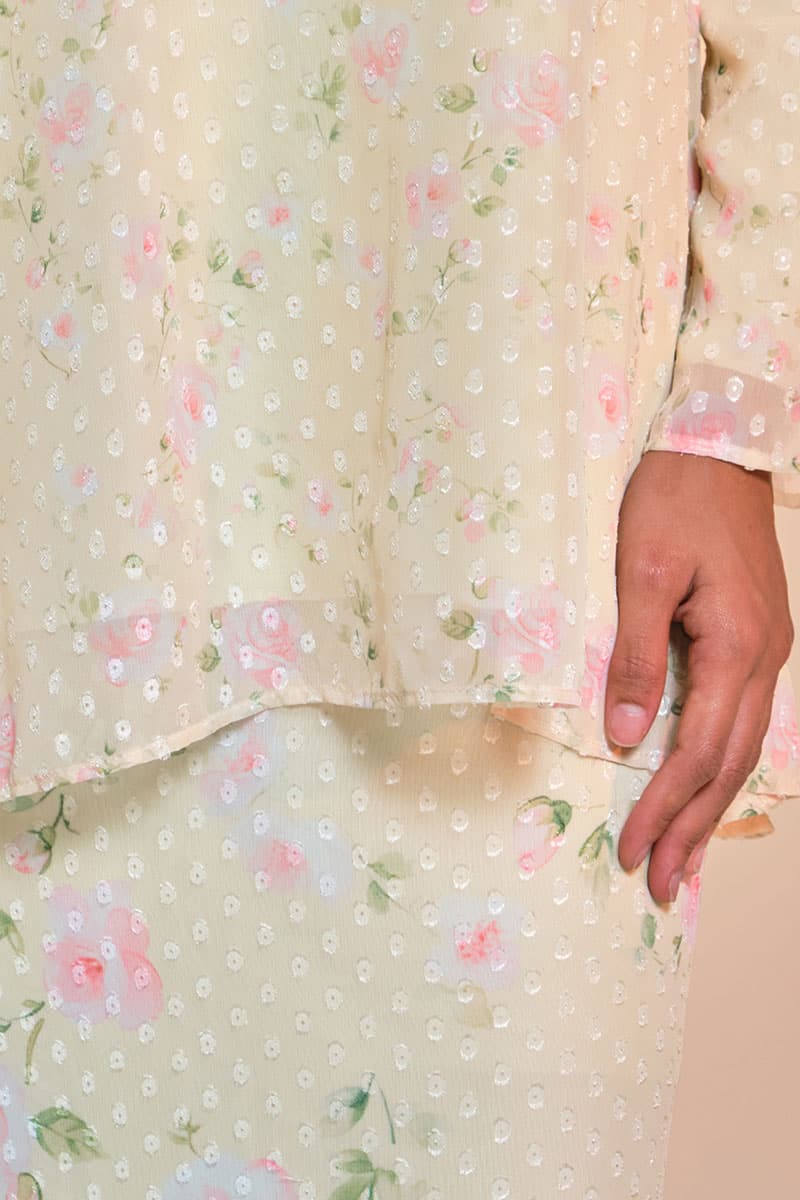 Aurinda Blouse & Skirt - Yellow/Pink Rose - Image 6