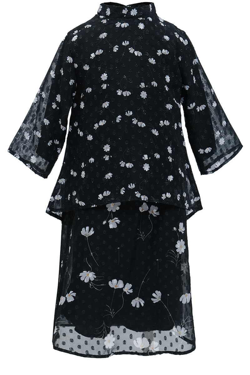 KIDS Aurinda Set - Black/Cream Flower - Image 2