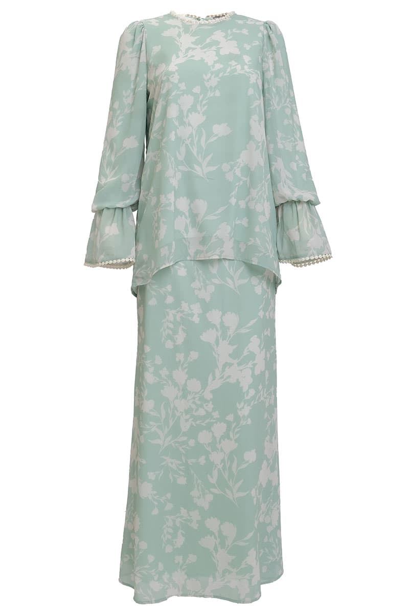 Fajar Blouse & Skirt - Pistachio Fleur - Image 2
