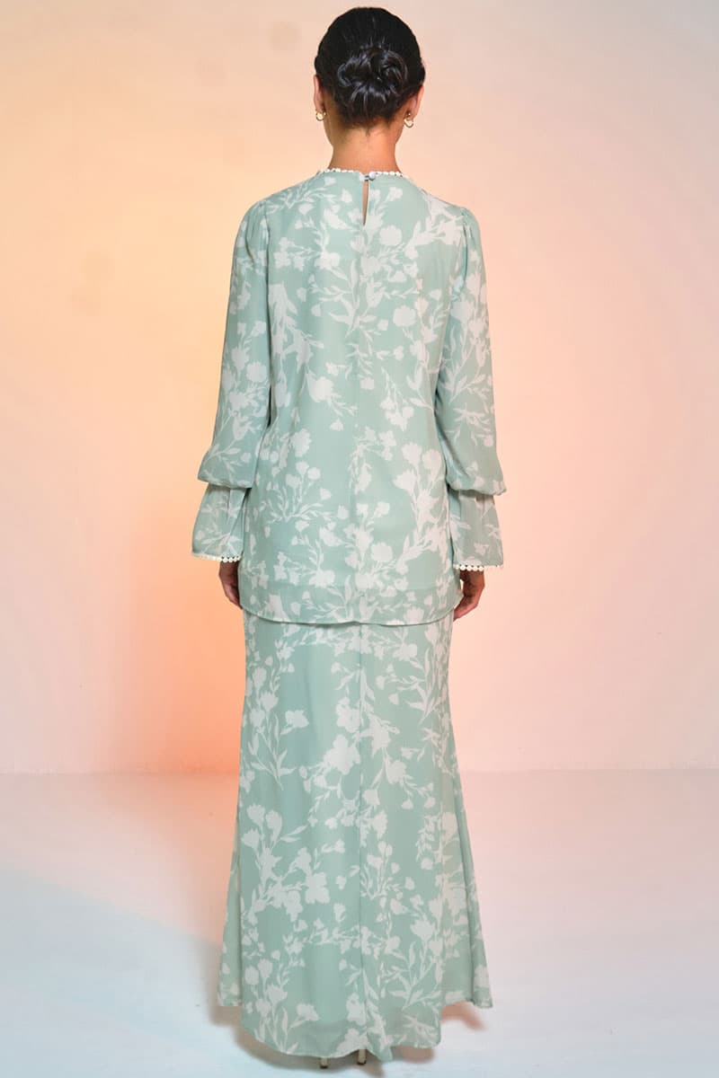 Fajar Blouse & Skirt - Pistachio Fleur - Image 4