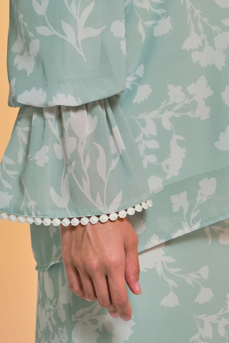 Fajar Blouse & Skirt - Pistachio Fleur - Image 5