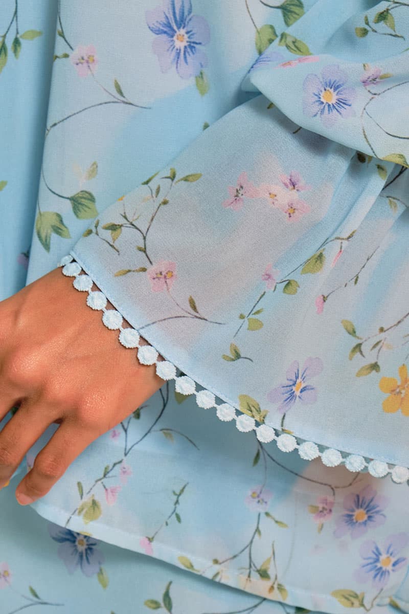 Fajar Blouse & Skirt - Sky Blue Spring - Image 6