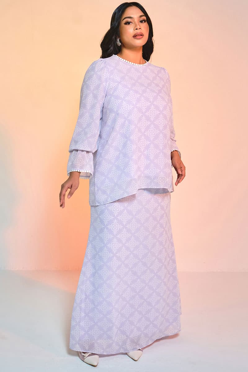 Fajar Blouse & Skirt - Sky Blue Spring - Image 8