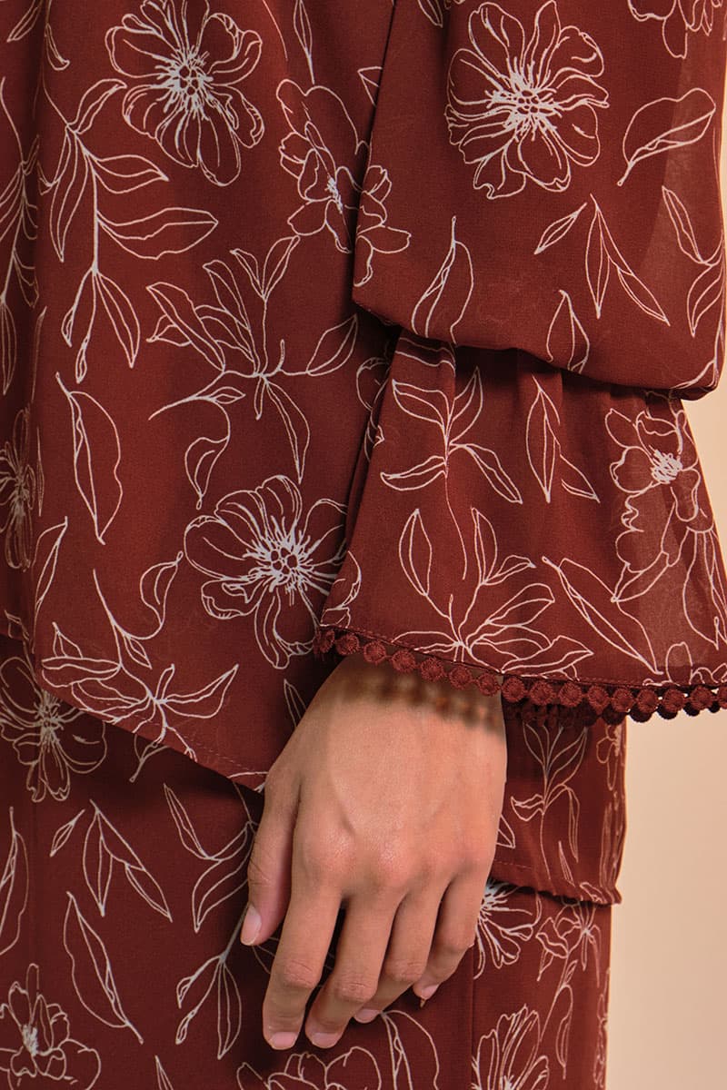 Fajar Blouse & Skirt - Brown Bloom - Image 5