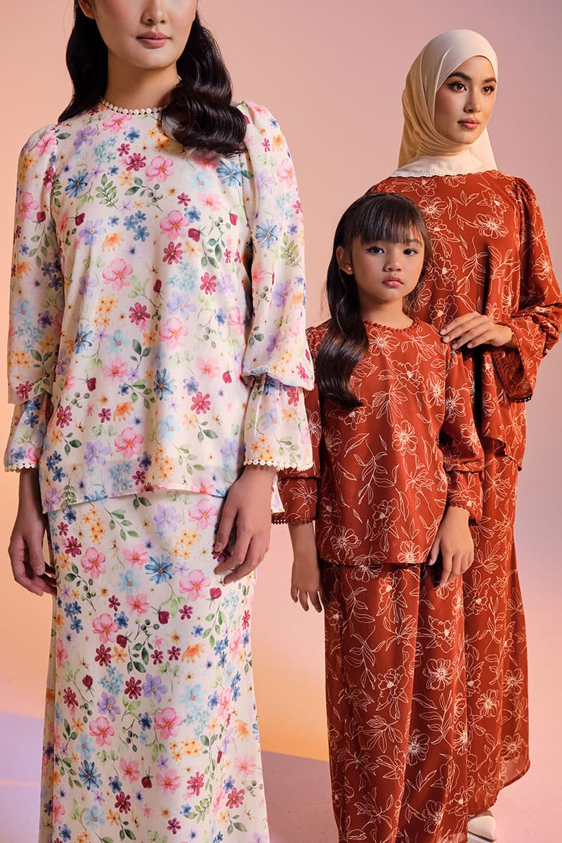 Fajar Blouse & Skirt - Brown Bloom - Image 8