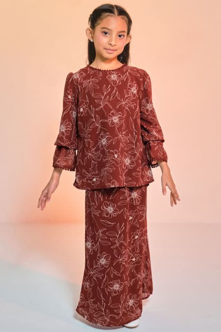 KIDS Fajar Set - Brown Bloom