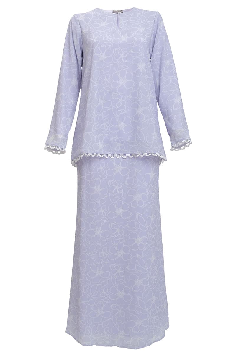 Aurora Blouse & Skirt - Lavender/Cream Sketch - Image 2