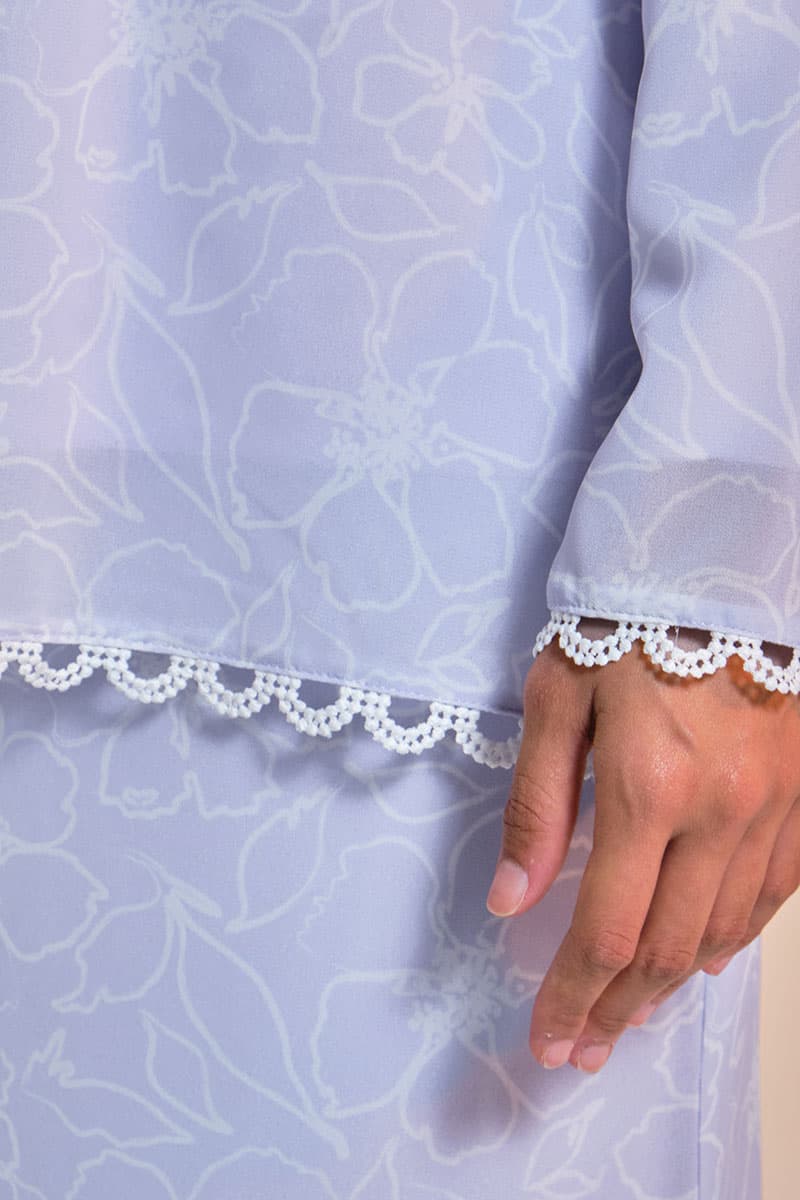 Aurora Blouse & Skirt - Lavender/Cream Sketch - Image 5