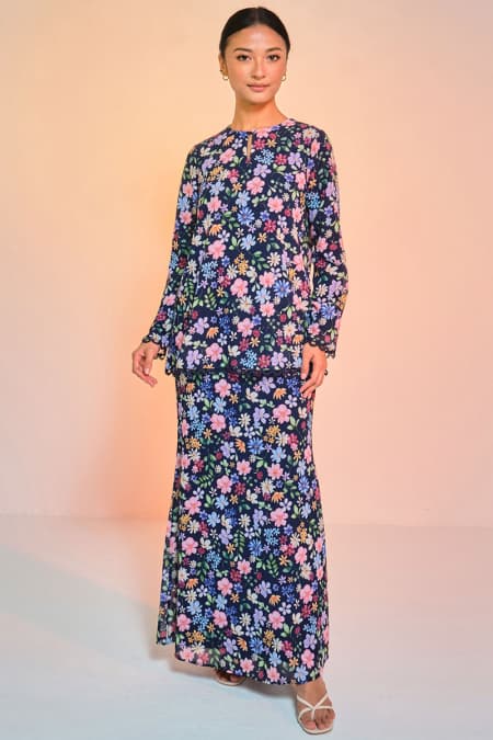 Aurora Blouse & Skirt - Midnight Garden