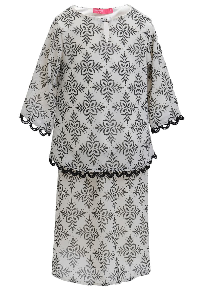 KIDS Aurora Set - Cream/Black Damask - Image 2