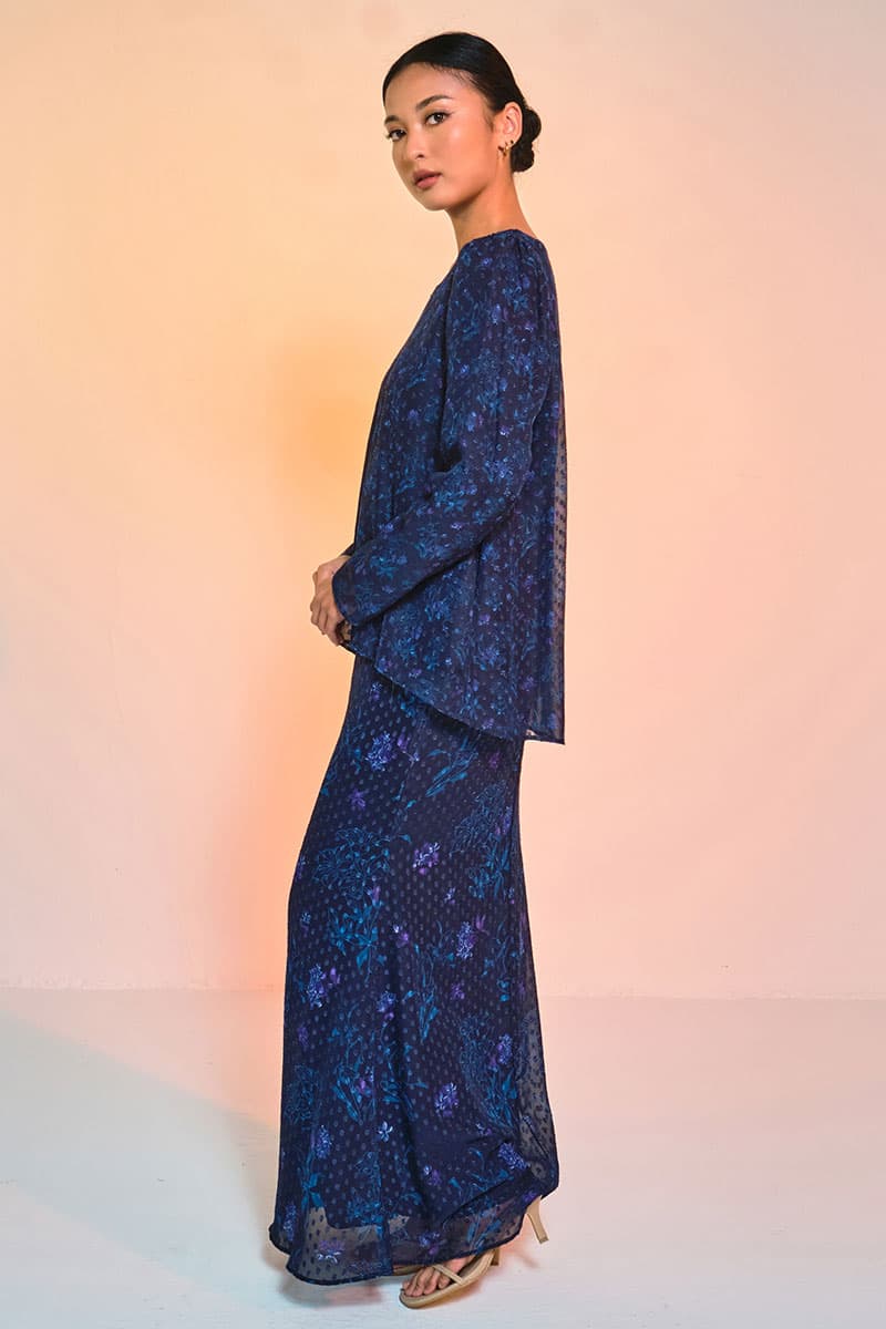 Serilina Blouse & Skirt - Midnight Botanical - Image 3