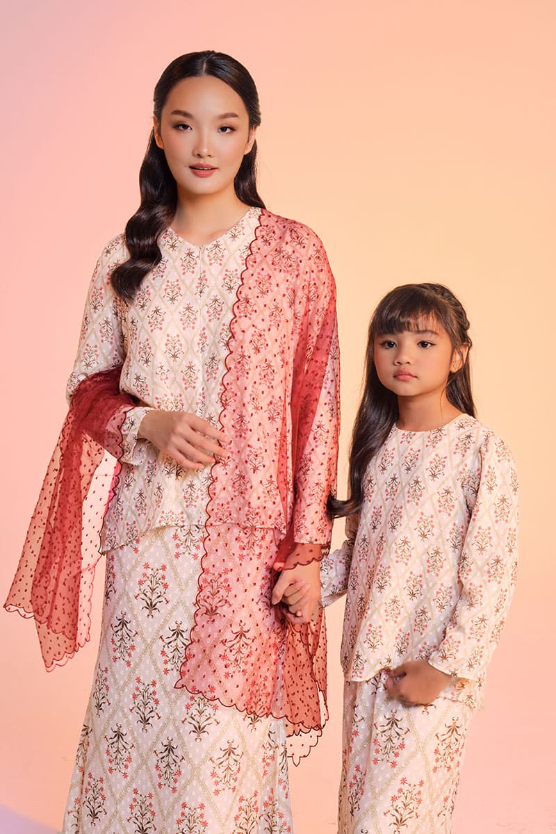 Serilina Blouse & Skirt - Turquoise/Pink Floral - Image 7