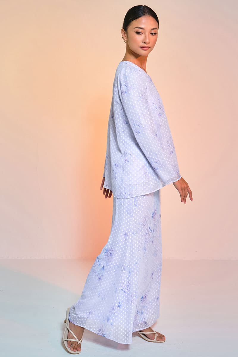 Serilina Blouse & Skirt - Lilac Floral - Image 3