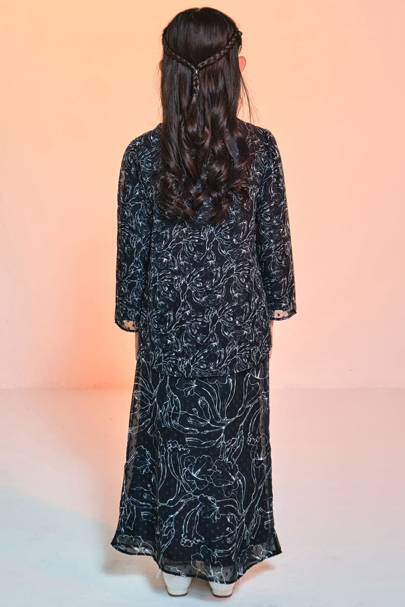 KIDS Serilina Set - Black Floral Art - Image 4