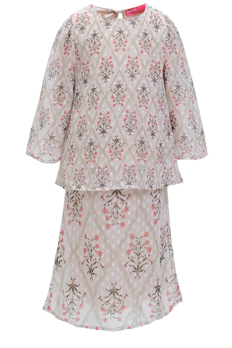 KIDS Serilina Set - Beige Flower Motif - Image 2
