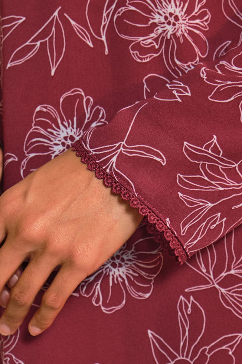 Bulanara Blouse & Skirt - Maroon Bloom - Image 5