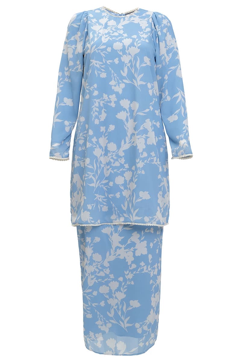 Bulanara Blouse & Skirt - Lake Blue Fleur - Image 2