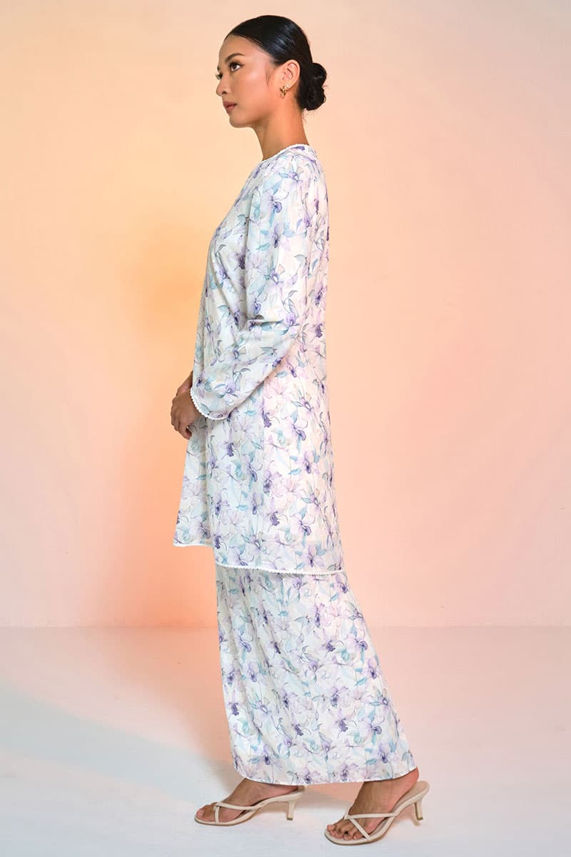 Bulanara Blouse & Skirt - Cream/Violet Orchid - Image 3