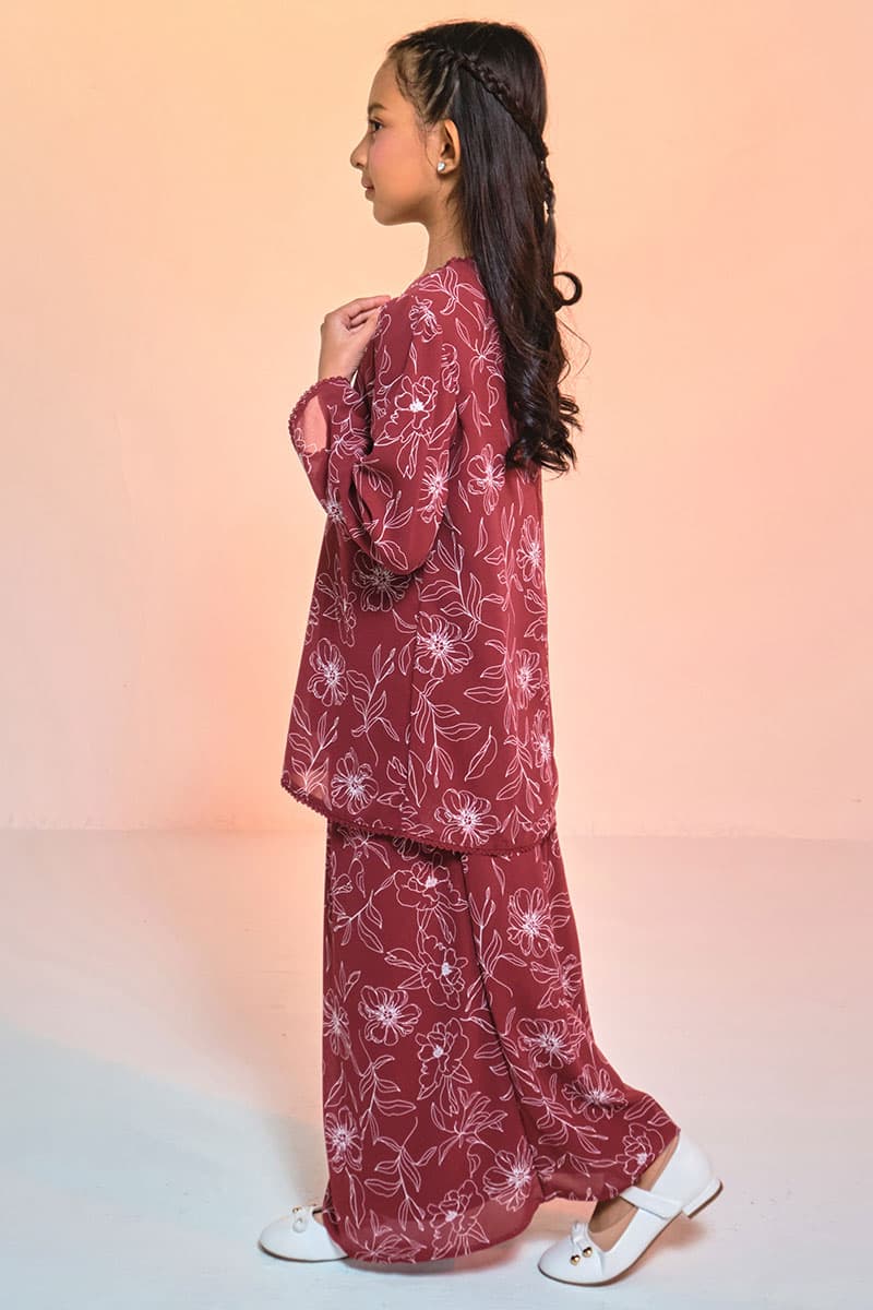KIDS Bulanara Set - Maroon Bloom - Image 3