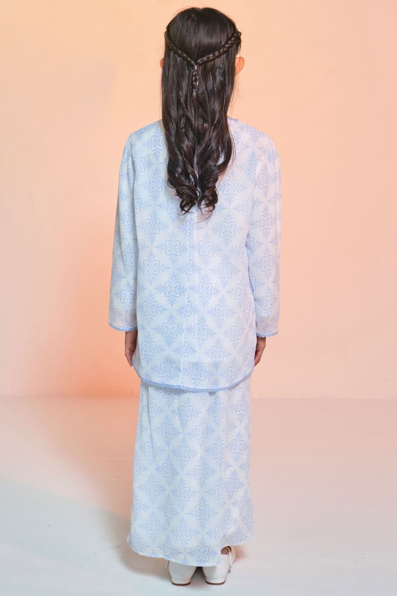 KIDS Bulanara Set - White/Blue Damask - Image 4