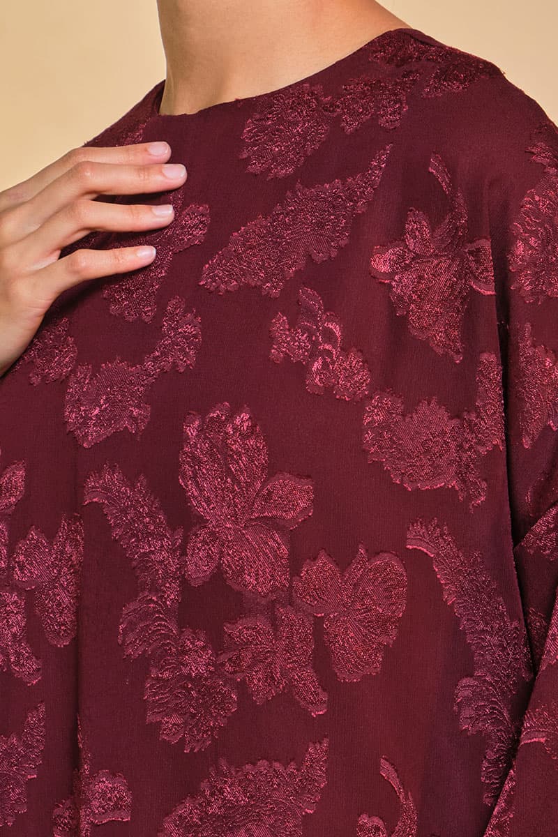 Suria Blouse & Skirt - Burgundy - Image 6