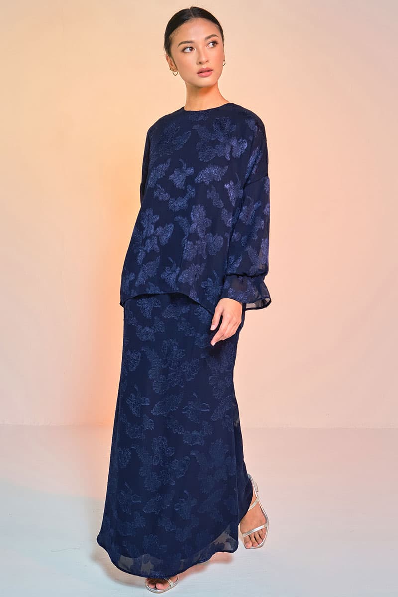 Suria Blouse & Skirt - Midnight Blue - Image 1