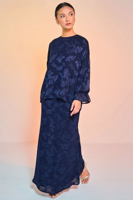 Suria Blouse & Skirt - Midnight Blue