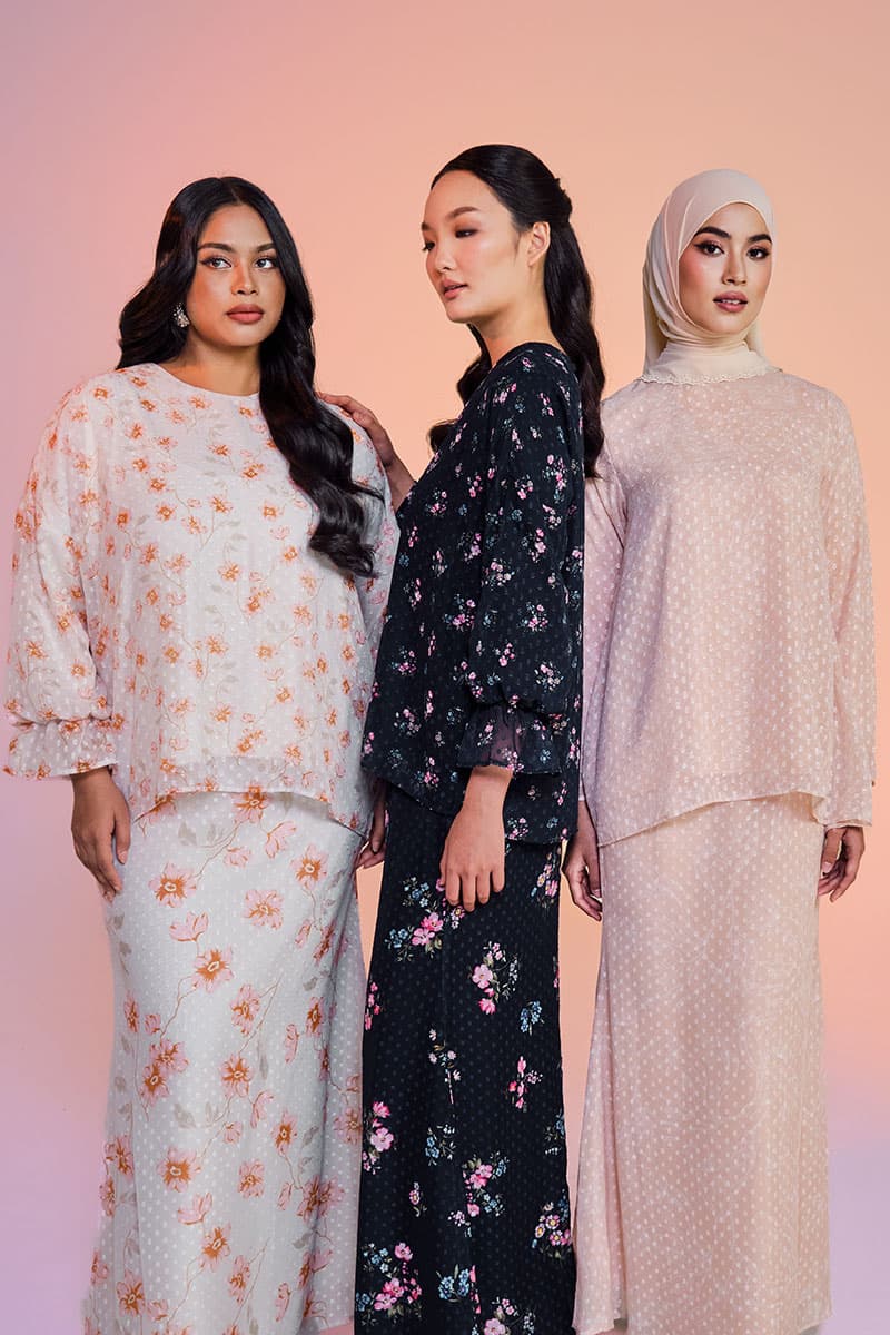 Suria Blouse & Skirt - Lime/Lilac Flower - Image 8