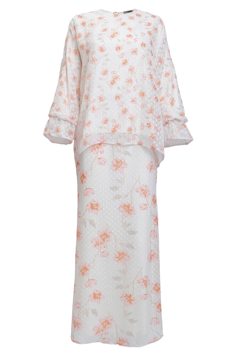Suria Blouse & Skirt - Vanilla/Pink Floral - Image 2