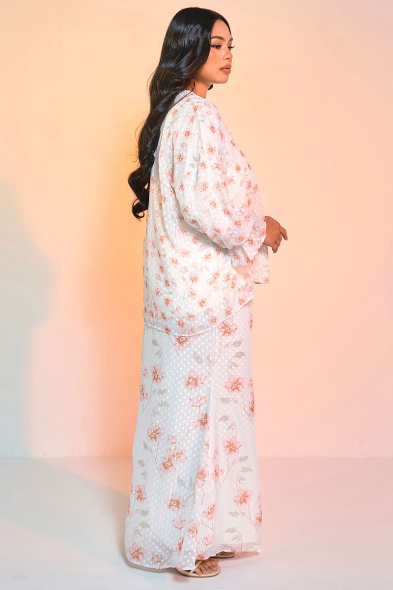 Suria Blouse & Skirt - Vanilla/Pink Floral - Image 7