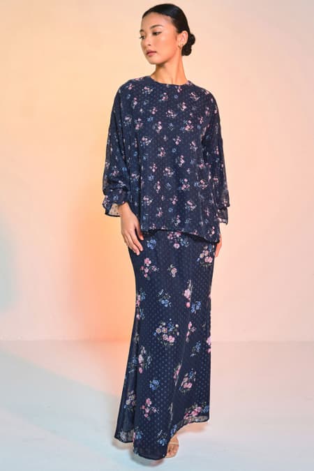 Suria Blouse & Skirt - Twilight Bouquet