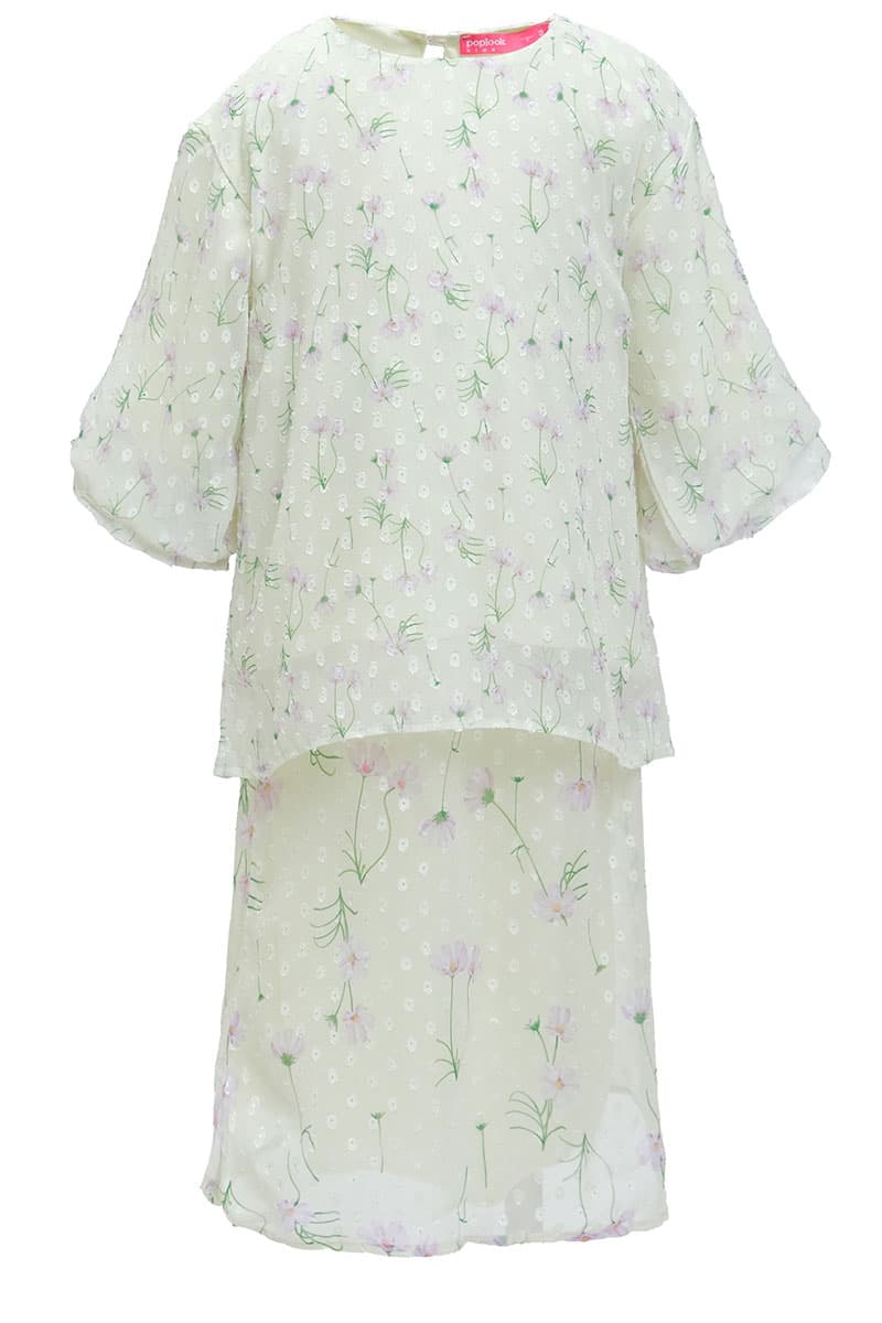 KIDS Suria Set - Lime/Lilac Flower - Image 2