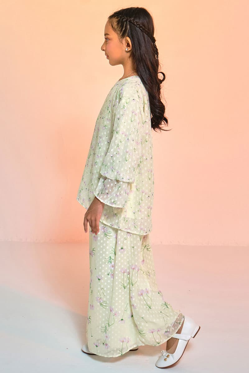 KIDS Suria Set - Lime/Lilac Flower - Image 3
