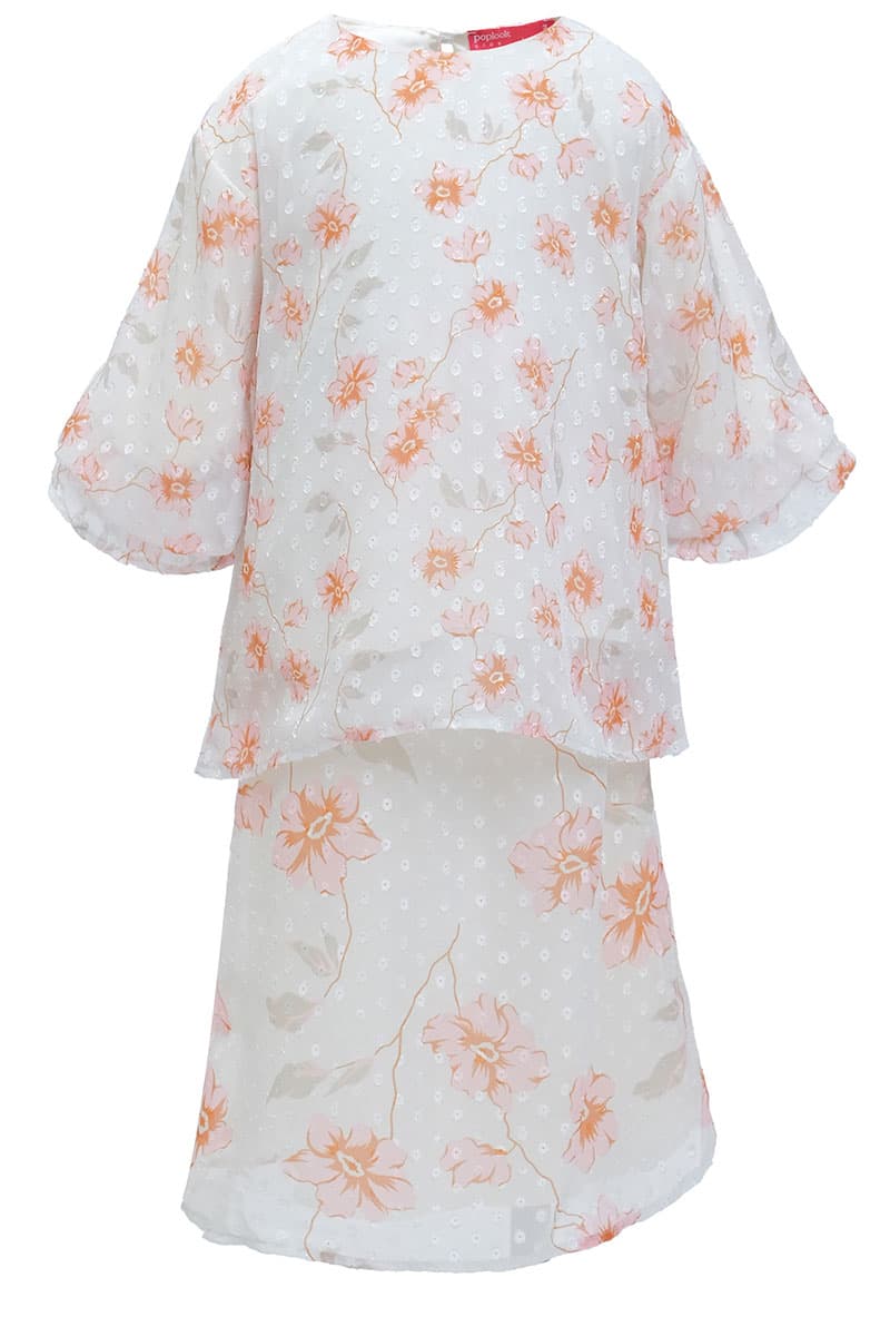 KIDS Suria Set - Vanilla/Pink Floral - Image 2