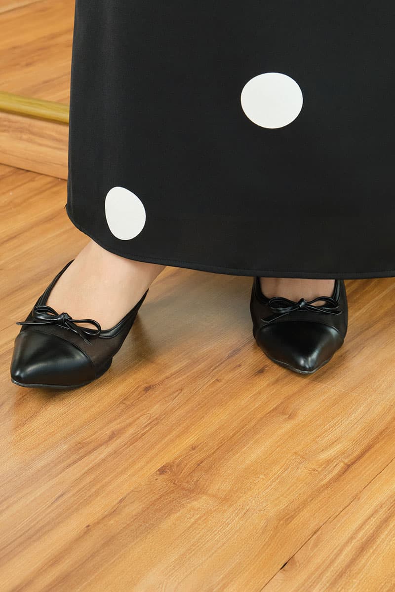 Berlynn Mesh Mule Heels - Black - Image 2